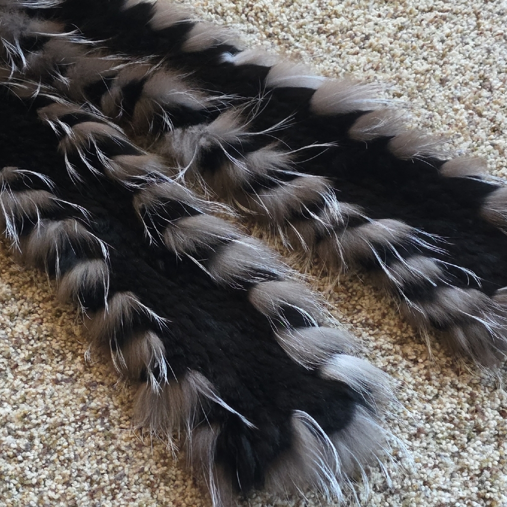 Dana Stein Rabbit And Fox Fur Scarf - Picture 4 of 8